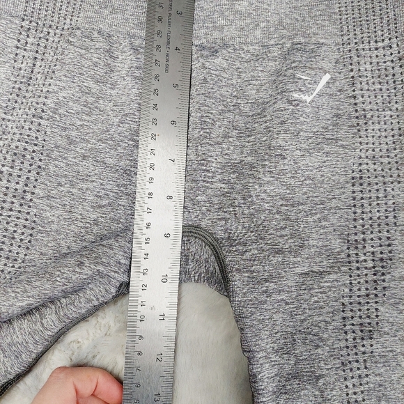 NEW Gymshark Gray Logo Stretch Flex High Waisted Activewear Leggings P4500 - Picture 7 of 9